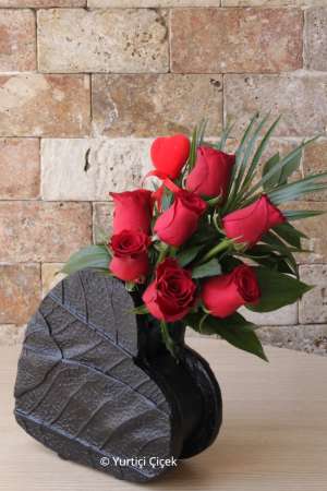 Heart Ceramic Red Rose Series 1